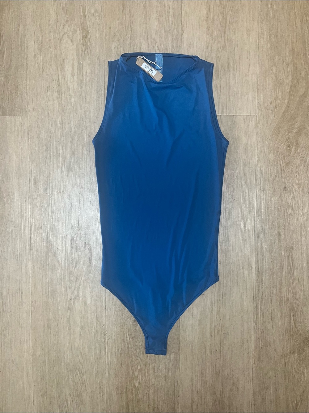 SKIMS Cobalt / Ocean Blue Sleeveless Crew Neck Bodysuit